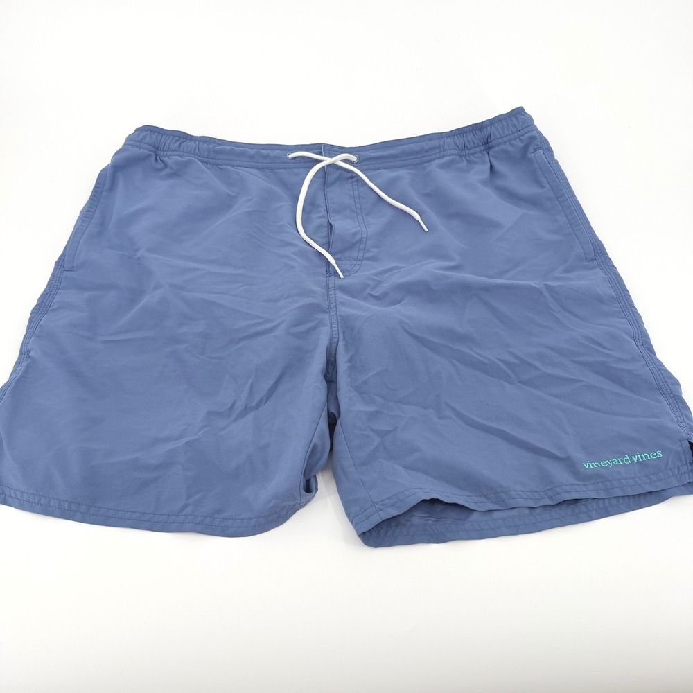 Vineyard Vines Mens XL‎ Blue Swim Trunks Mesh Lined Board Shorts 8 Inch Inseam